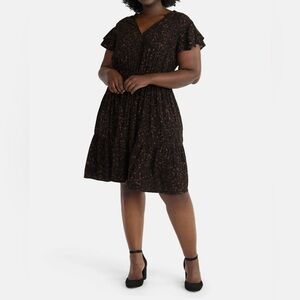 NWT - Dress with Flutter Sleeves.